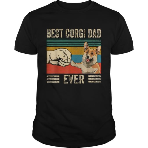 Bump Fit Best Corgi Dad Ever Dog Lovers Vintage shirt