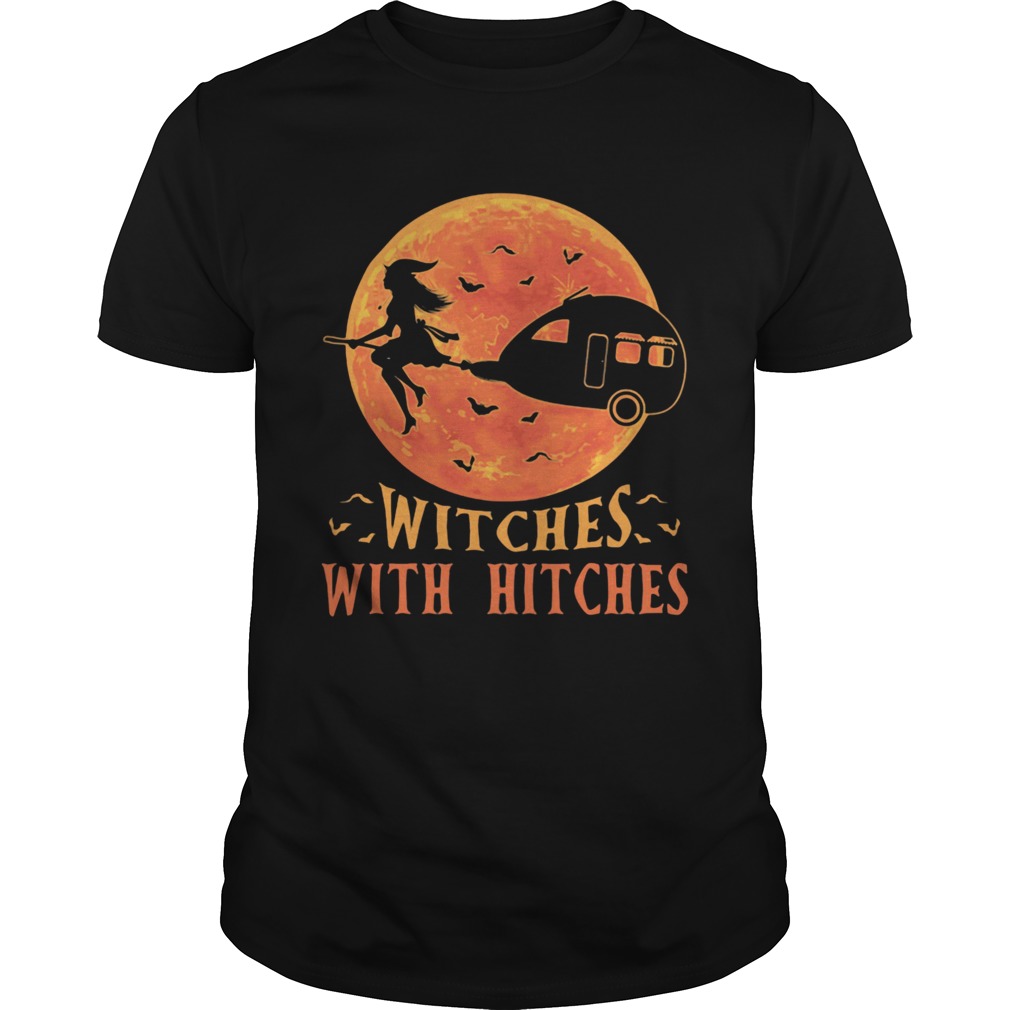 Camping Witches with hitches Halloween sunset shirt Camping Witches with hitches Halloween sunset shirt