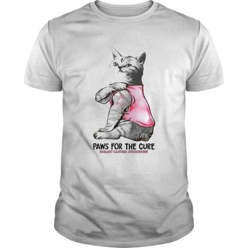 Cat Paws For The Cure Breast Cancer Awareness shirt