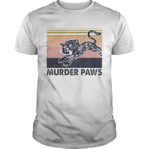 Cat murder paws vintage retro shirt