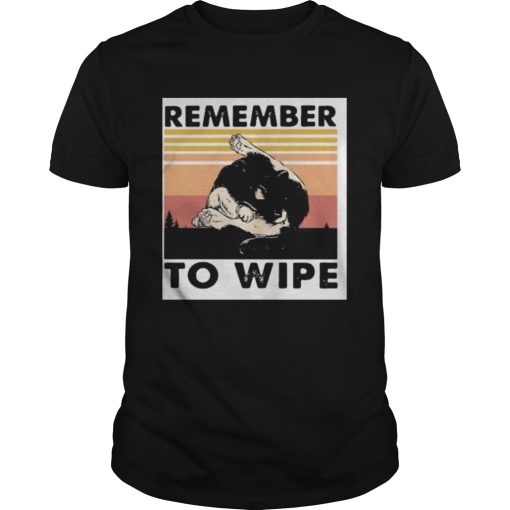 Cat remember to wipe vintage retro shirt