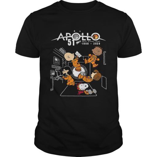 Charlie brown and snoopy apollo 51 next giant leap 1969 2020 shirt