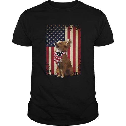 Chihuahua American Flag shirt