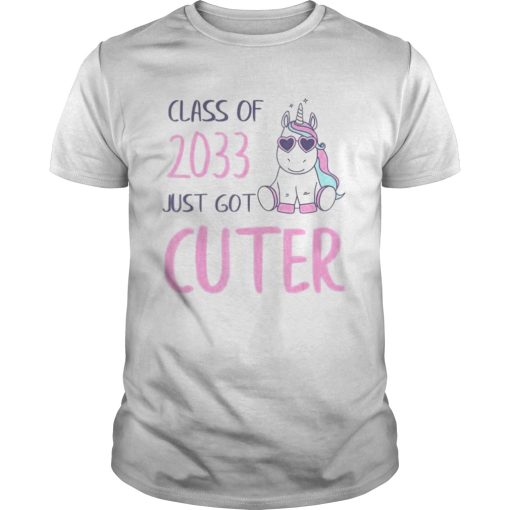 Class of 2033 Back to School Kindergarten Unicorn shirt