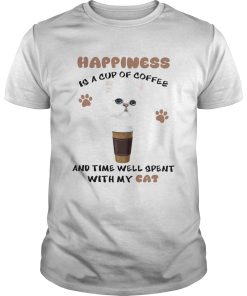 Coffee And Time Well Spent With Cat shirt