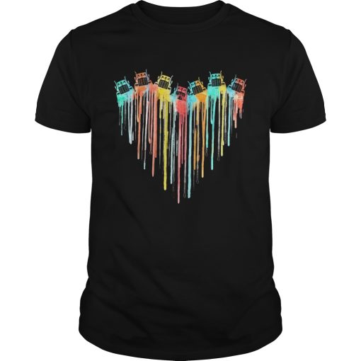Colorful Tractor Heart shirt