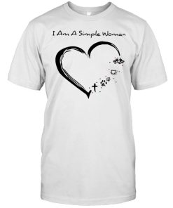 I Am a Simple Woman Triathlon Coffee Dog Shirt