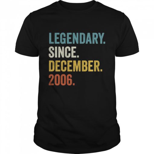 Legendary Since December 2006 15 Geburtstag Shirt