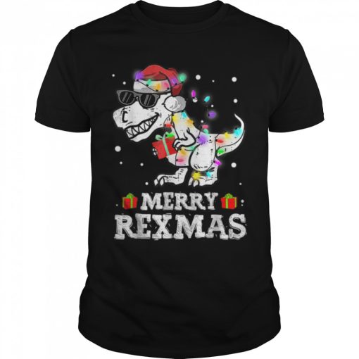 Merry Rexmas Santa Trex Dino Toddler Boys Christmas Pjs T-Shirt