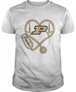 Nurse Love Purdue Boilermakers Heartbeat Shirt