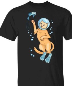 Scuba Cat And Fish Shirt 1