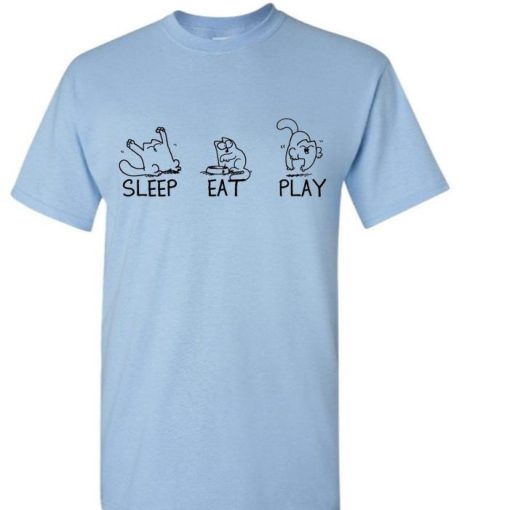 Simons Cat Shirt Sleep Eat Play Shirt Cute Cat Kitten Shirt