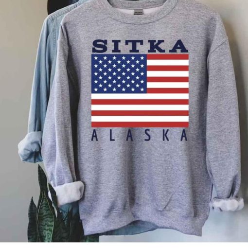 Sitka Alaska Usa Flag Shirt