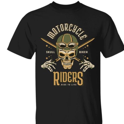 Skull Biker Motorcycles Rider Shirt