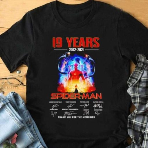 Spider Man 19 Years 2002 2021 Thank You For The Memories Shirt
