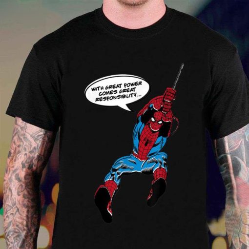 Spider man Great Power Comes Great Responsibility Shirt