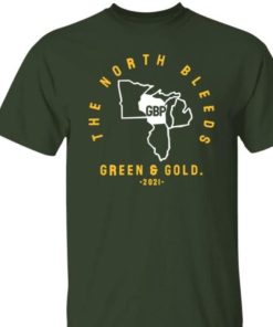 The North Bleeds Green And Gold 2021 Campeche Collective Shirt 1