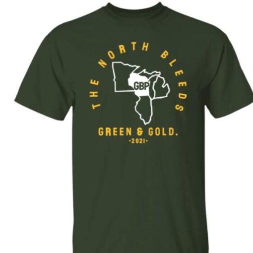 The North Bleeds Green And Gold 2021 Campeche Collective Shirt