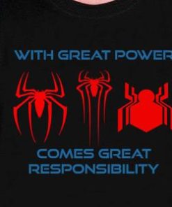 Three Spider man Marvel With Great Power Comes Great Responsibility Shirt 1 Three Spider man Marvel With Great Power Comes Great Responsibility Shirt 2