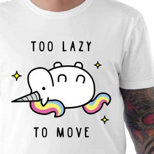 Too Lazy To Move Unicorn Shirt
