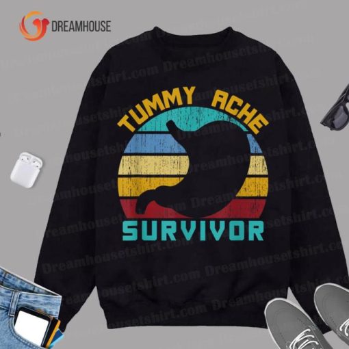 Tummy Ache Survivor Retro Distressed Sweatshirt