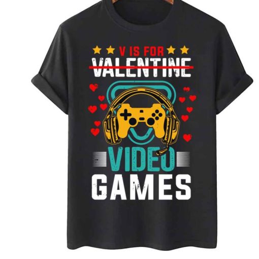 V Is For Video Games Valentine Sucks Shirt