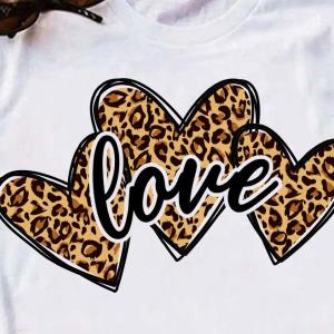 Valentine Love Leopard Heart Shirt