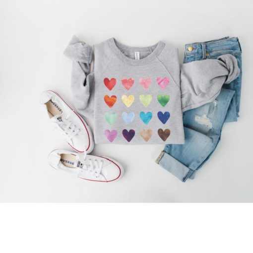 Watercolor Heart Valentine’s Day Shirt