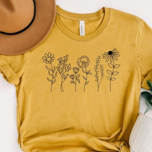 Wildflower Shirt, Wild Flowers Shirt, Floral Shirt, Flower Shirt, Gift for Women, Ladies Shirts, Best Friend Gift Shirt