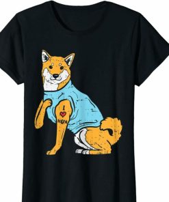 Womens Shiba Inu I Love Mom Cute Shirt 1