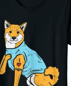 Womens Shiba Inu I Love Mom Cute Shirt 2