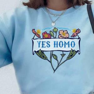 Yes Homo Proud Valentine Lgbt Sweatshirt
