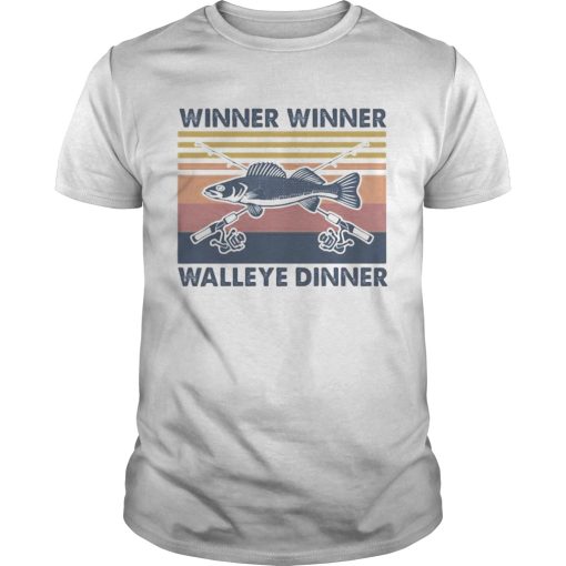 Fishing winner winner walleye dinner vintage retro shirt