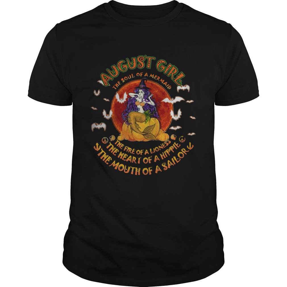 Halloween August Girl The Soul Of Mermaid The Fire Of A Lioness shirt Halloween August Girl The Soul Of Mermaid The Fire Of A Lioness shirt