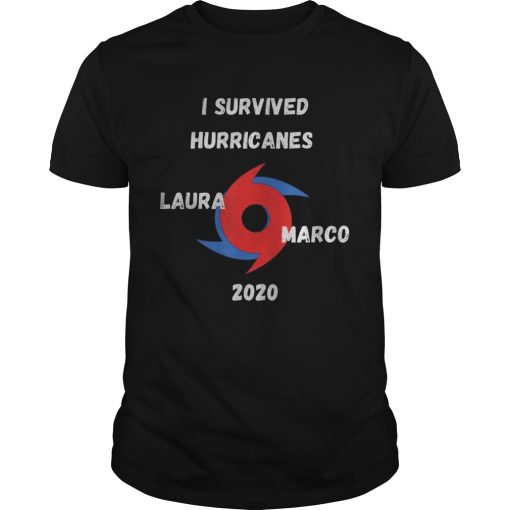 I Survived Hurricanes LauraMarco 2020 Funny Weather shirt