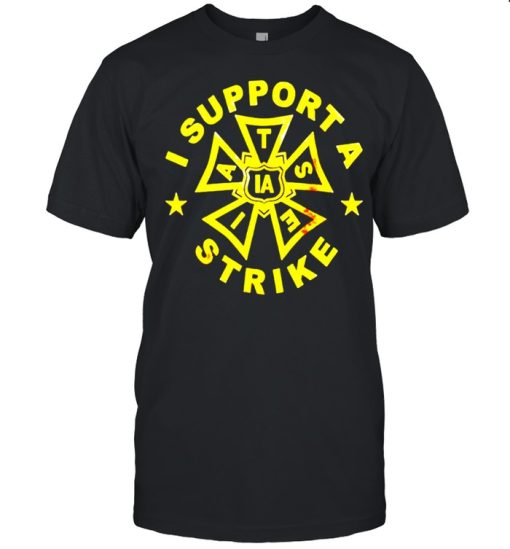 Iatse gold version I support a strike shirt