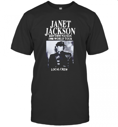 Janet Jackson Rhythm Nation 1990 World Tour Local Crew Vintage T-Shirt