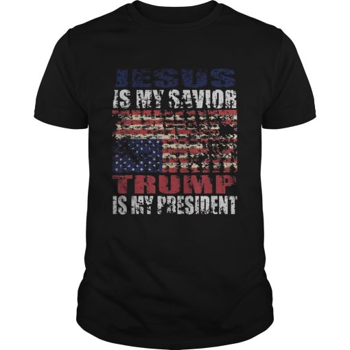 Jesus is my savior trump is my president american flag happy independence day shirt