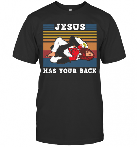 Jiu Jitsu Jesus Has Your Back Vintage T-Shirt
