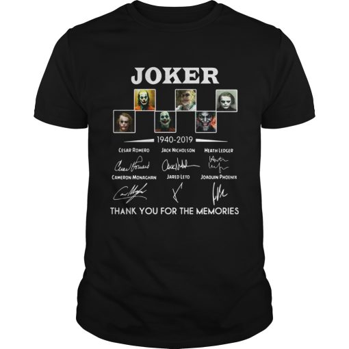 Joker 1940 2019 thank you for the memories shirt