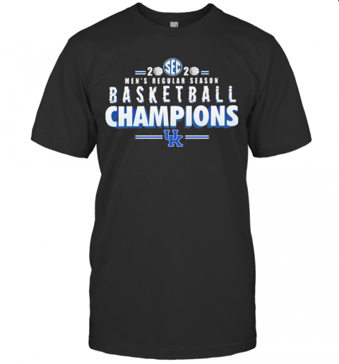 Kentucky Wildcats 2020 Sec Men&#8217S Regular Season Basketball Champions T-Shirt