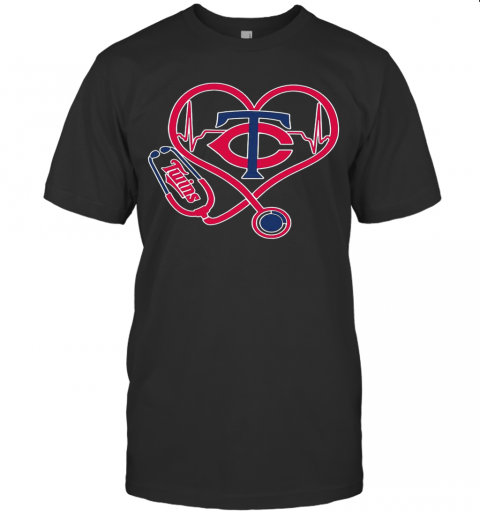 Minnesota Twins Baseball Stethoscope Heartbeat T-Shirt