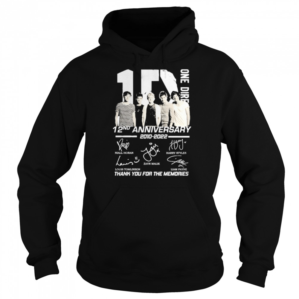 1d one direction 12 nd anniversary 2010 2022 thank you for the memories shirt 1d one direction 12 nd anniversary 2010 2022 thank you for the memories shirt