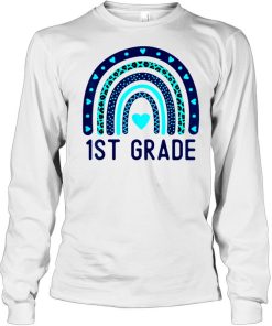 1st Grade Rainbow Teacher Hello First Grade Back to School shirt 1
