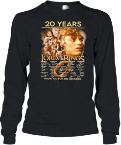 20 years 2001 2021 the lord of the rings thank you for the memories shirt 1