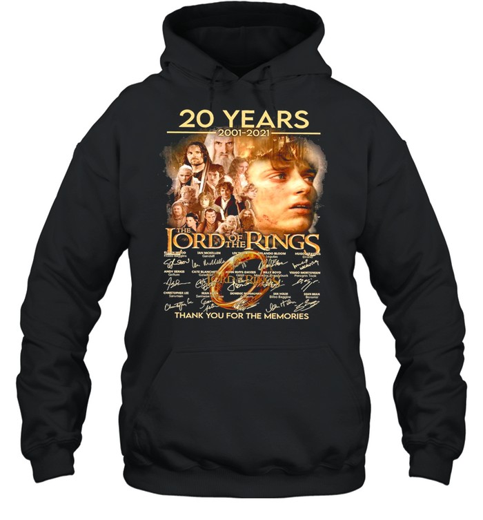 20 years 2001 2021 the lord of the rings thank you for the memories shirt 20 years 2001 2021 the lord of the rings thank you for the memories shirt