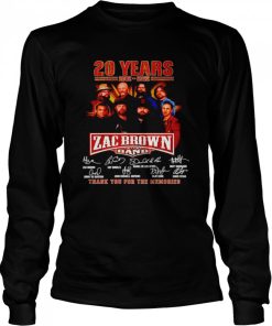 20 years of Zac Brown band 2002 2022 signatures shirt 1