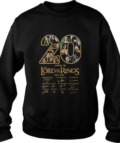 20 years of the lord of the rings 2001 2021 signatures shirt 2