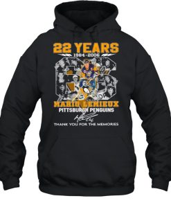 22 Years 1984 2006 The Mario Lemieux Pittsburgh Penguin Signature Thank You For The Memories shirt 3