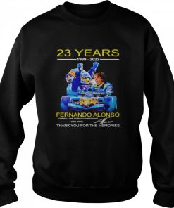 23 years 1999 2022 Fernando Alonso thank you for the memories shirt 1 23 years 1999 2022 Fernando Alonso thank you for the memories shirt 2